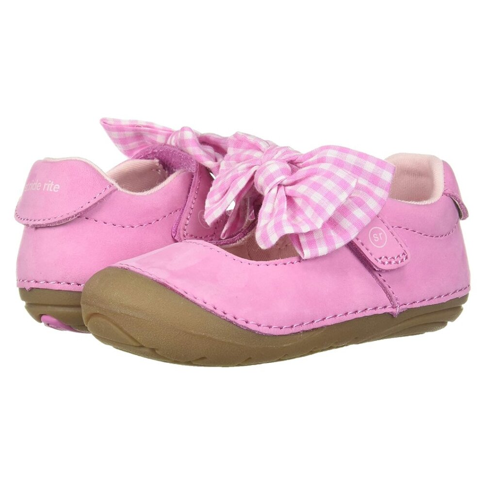 Stride Rite Pink Bow Walker Shoes